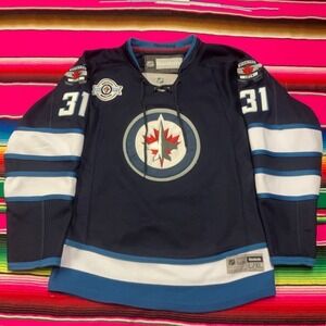 Reebok Winnipeg Jets Home Jersey INAGURAL Season Ondrej Pavelec #31 Youth L/XL